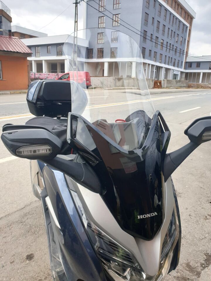 MOTOCAM Honda Forza 250 Ön Cam 2018-2020 Model 58cm Şeffaf Renkli 4mm