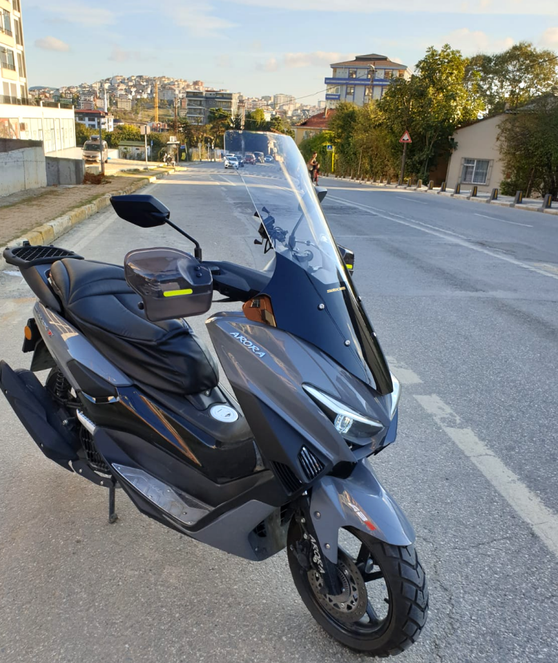 MOTOCAM Arora Max T Easy 125 Ön Cam 2022-2026 Model 78cm Şeffaf Renkli 4mm UZUN