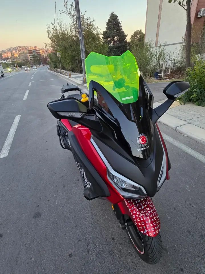 MOTOCAM Honda Forza 250 Ön Cam 2021-2026 Model 43cm Neon Sarı Renkli 4mm