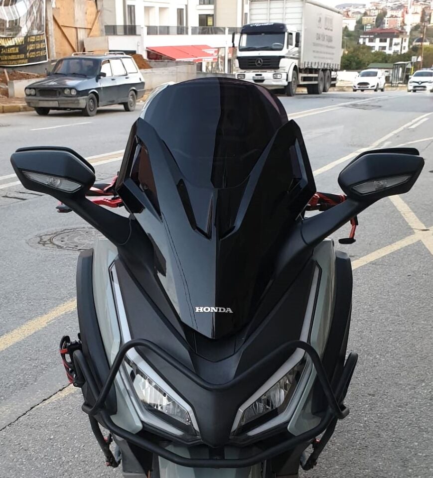 MOTOCAM Honda Forza 250 Ön Cam 2021-2026 Model 47cm Siyah Renkli 4mm ORİJİNAL BOYLU