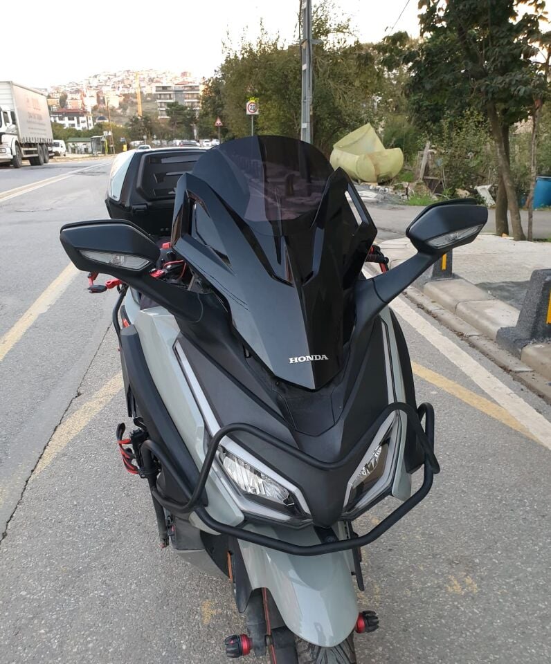 MOTOCAM Honda Forza 250 Ön Cam 2021-2026 Model 47cm Siyah Renkli 4mm ORİJİNAL BOYLU