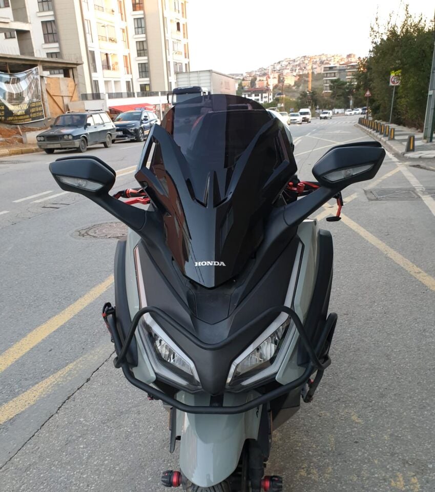 MOTOCAM Honda Forza 250 Ön Cam 2021-2026 Model 47cm Siyah Renkli 4mm ORİJİNAL BOYLU