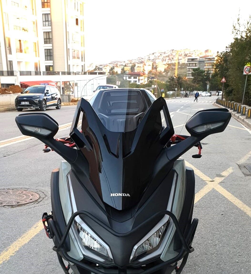 MOTOCAM Honda Forza 250 Ön Cam 2021-2026 Model 47cm Şeffaf Renkli 4mm ORİJİNAL BOYLU