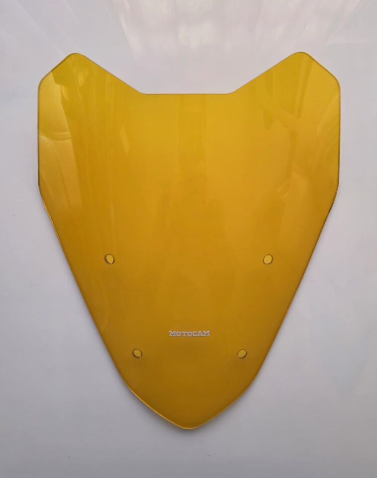 MOTOCAM Arora Max T Ön Cam 2022-2026 Model 40cm Sarı Renkli 4mm SPORTİF