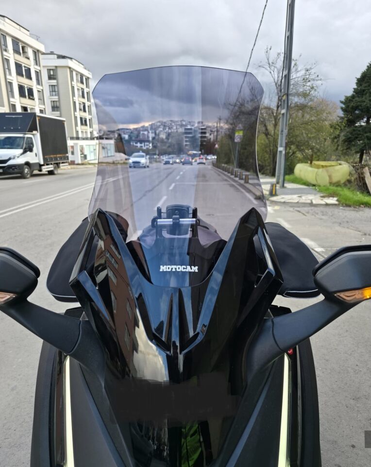 MOTOCAM Honda Forza 250 Ön Cam 2021-2026 Model 60cm Füme Renkli 4mm UZUN CAM