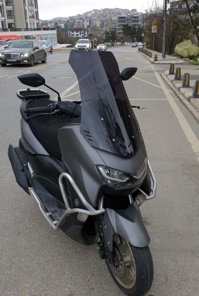 MOTOCAM Falcon Cmax 155 Ön Cam 2023-2026 Model 75cm Siyah Renkli 4mm UZUN