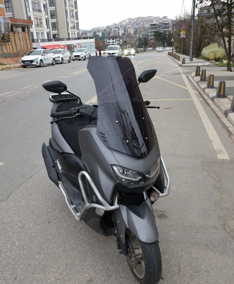 MOTOCAM Falcon Cmax 155 Ön Cam 2023-2026 Model 75cm Siyah Renkli 4mm UZUN