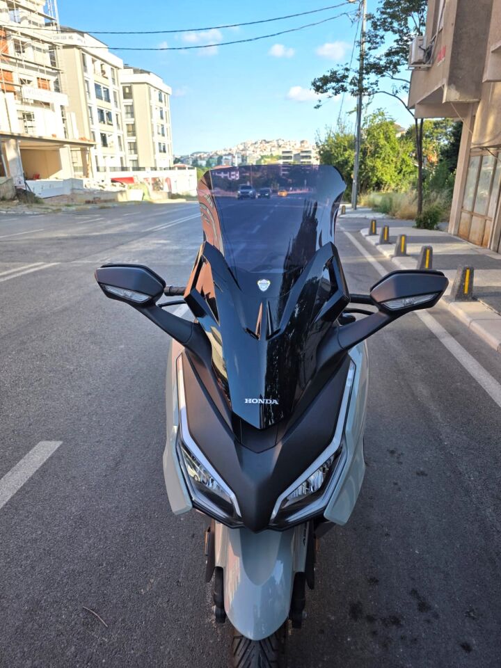 MOTOCAM Honda Forza 250 Ön Cam 2021-2026 Model 60cm Siyah Renkli 4mm UZUN CAM