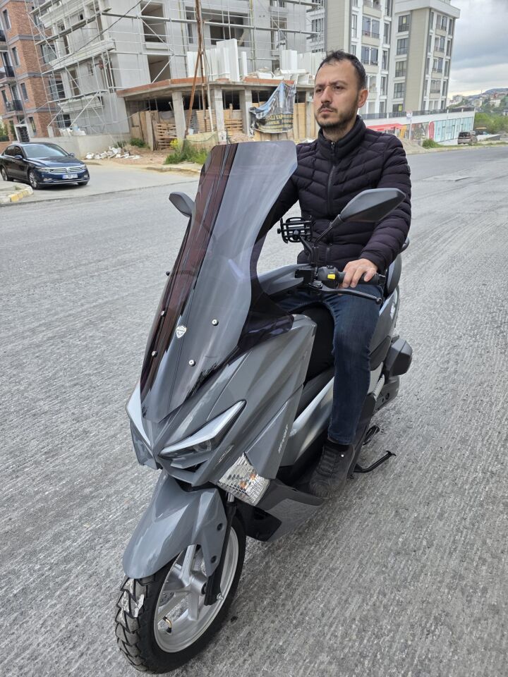 MOTOCAM Volta Apec Apx5 Ön Cam 2023-2026 Model 78cm Siyah Renkli 4mm UZUN