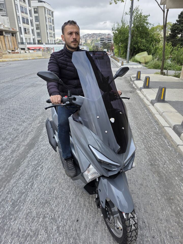 MOTOCAM Volta Apec Apx5 Ön Cam 2023-2026 Model 78cm Siyah Renkli 4mm UZUN