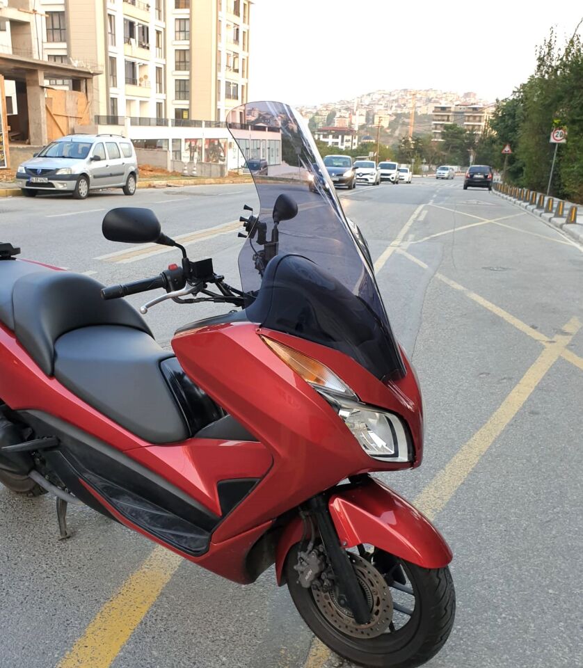 MOTOCAM Honda Forza 300 Ön Cam 2014-2017 Elcikli 78cm Füme Renkli 4mm UZUN