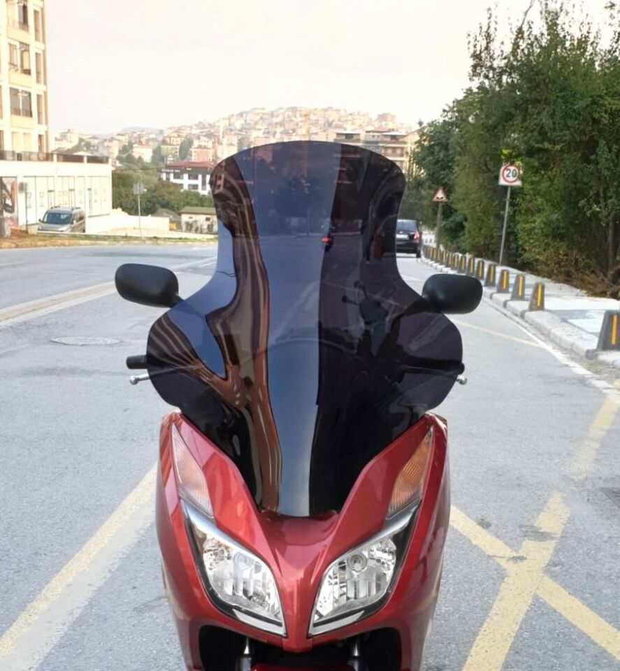 MOTOCAM Honda Forza 300 Ön Cam 2014-2017 Elcikli 78cm Siyah Renkli 4mm UZUN