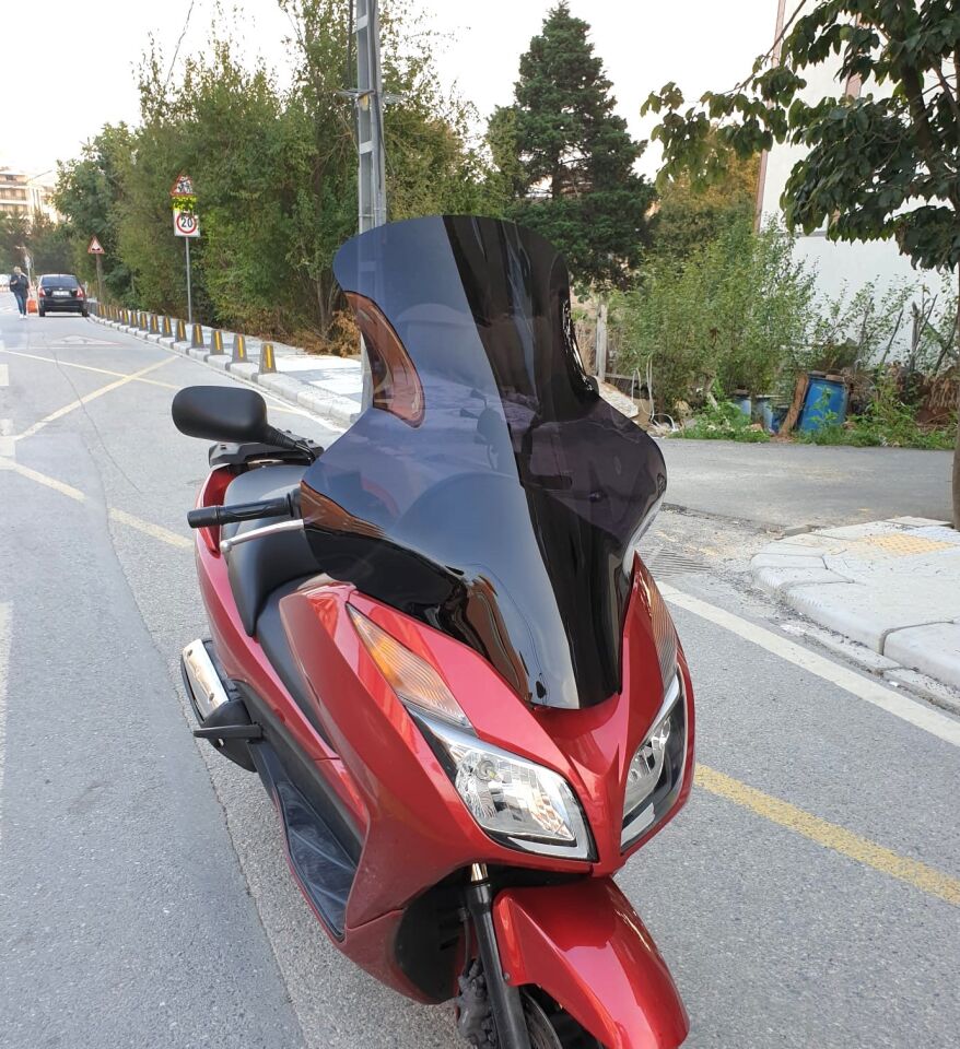 MOTOCAM Honda Forza 300 Ön Cam 2014-2017 Elcikli 78cm Siyah Renkli 4mm UZUN