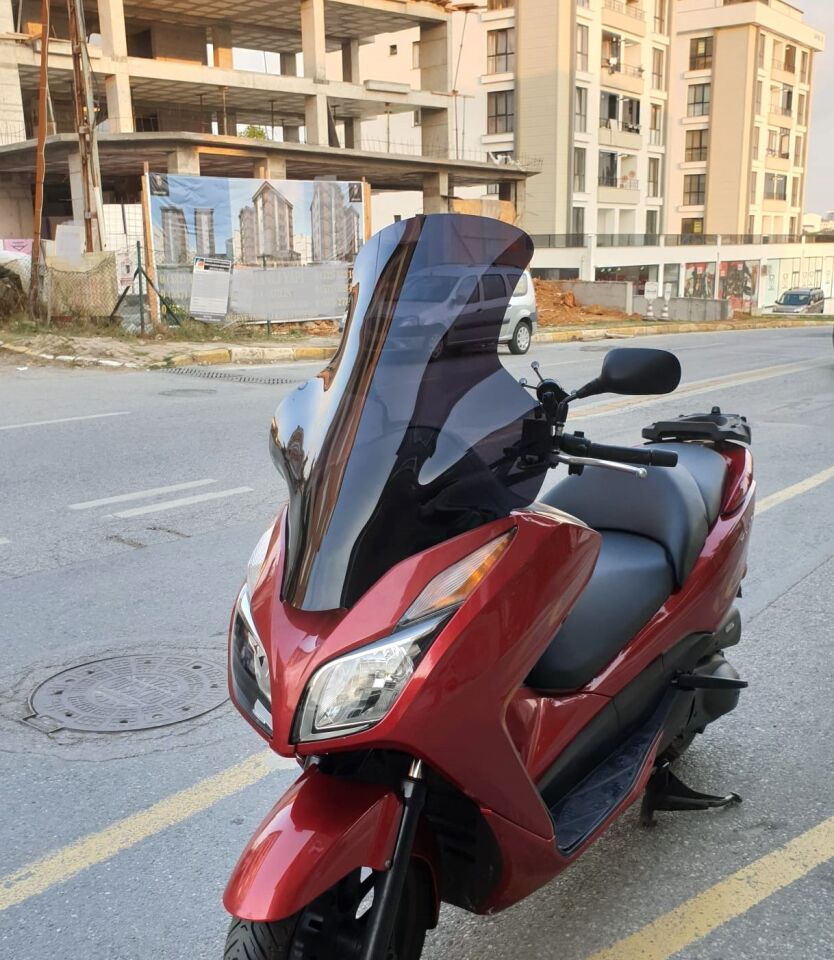 MOTOCAM Honda Forza 300 Ön Cam 2014-2017 Elcikli 78cm Siyah Renkli 4mm UZUN