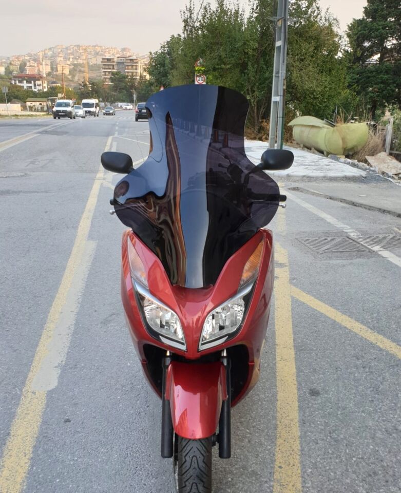 MOTOCAM Honda Forza 300 Ön Cam 2014-2017 Elcikli 78cm Siyah Renkli 4mm UZUN