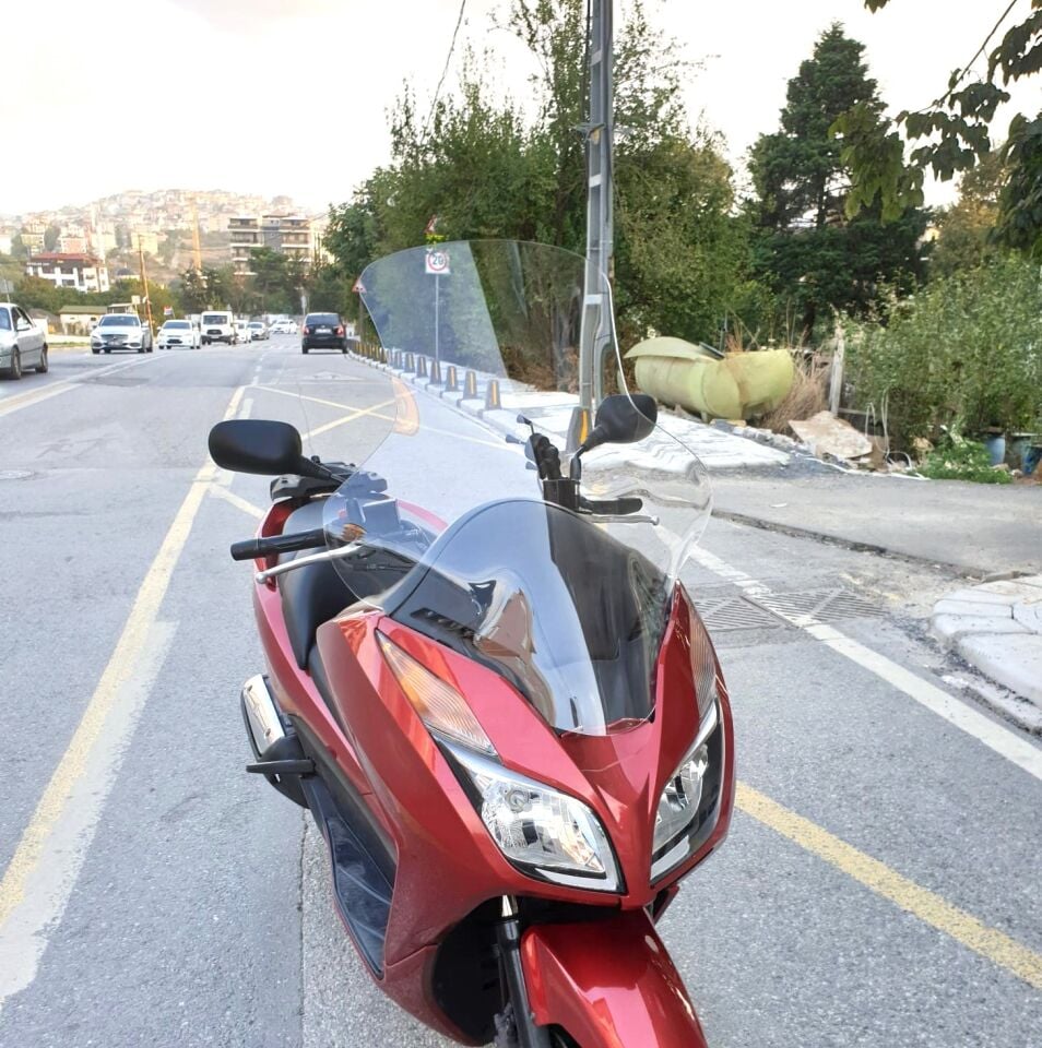 MOTOCAM Honda Forza 300 Ön Cam 2014-2017 Elcikli 78cm Şeffaf Renkli 4mm UZUN