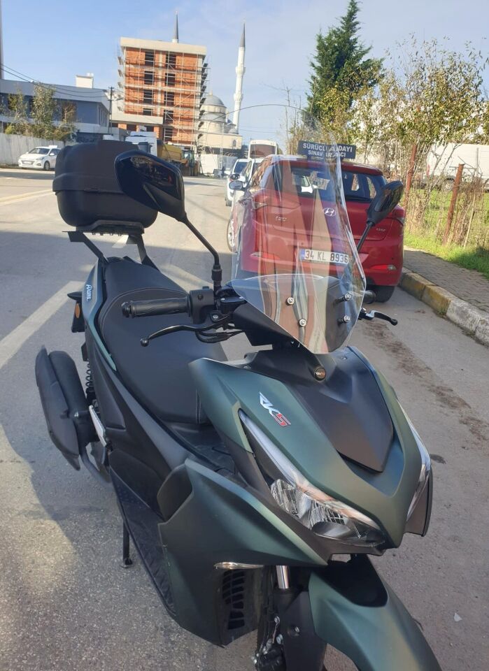 MOTOCAM Küba Vizy 50 Ön Cam 2025-2026 Model 54cm Şeffaf Renkli