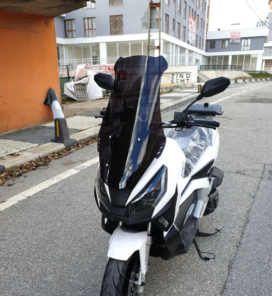 MOTOCAM Volta Apec Apx7 Ön Cam 2025-2026 Model 68cm Siyah Renkli 4mm ORTA BOYLU