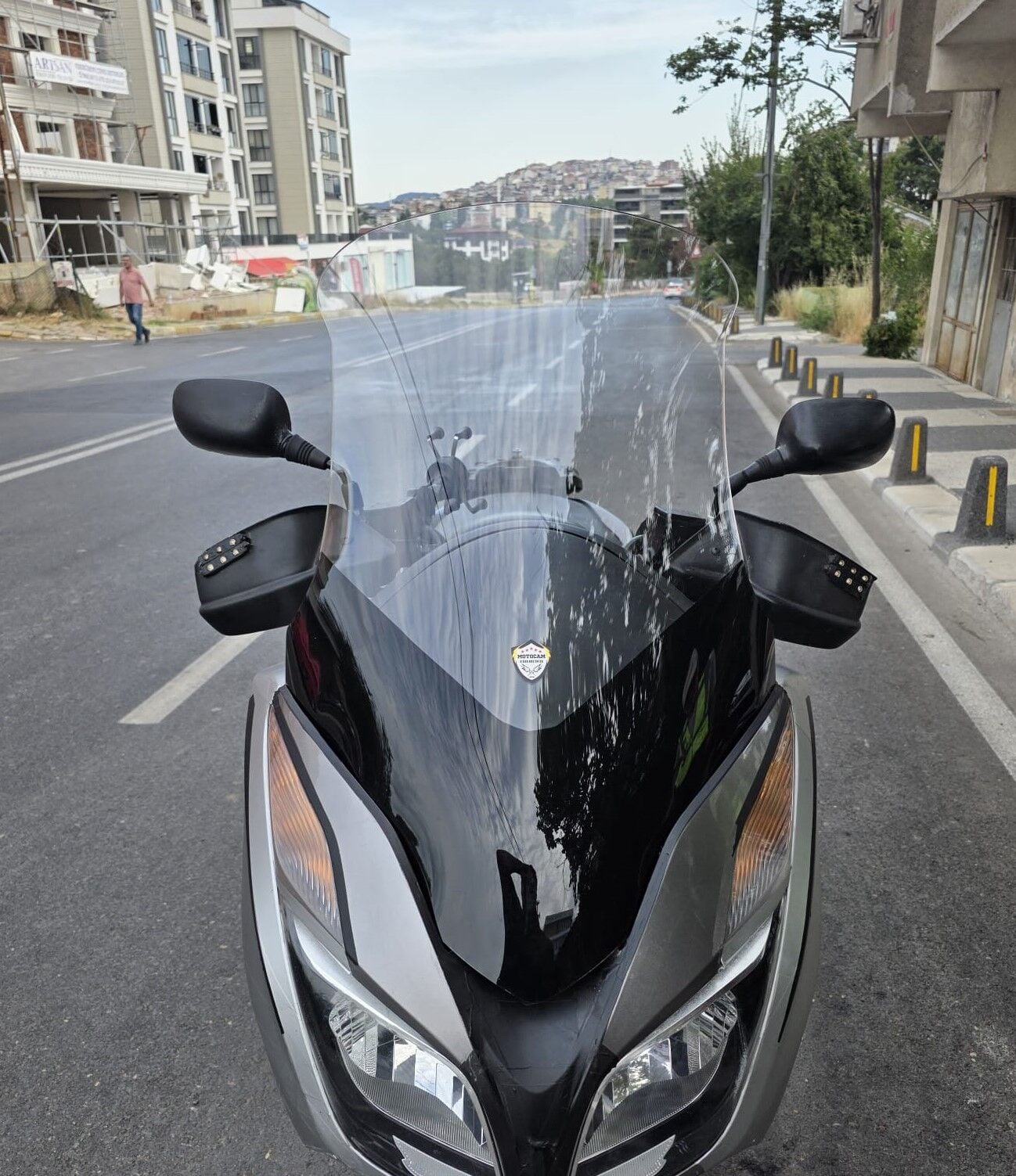 MOTOCAM Honda Forza 300 Ön Cam 2014-2017 Model 75cm Şeffaf Renkli 4mm