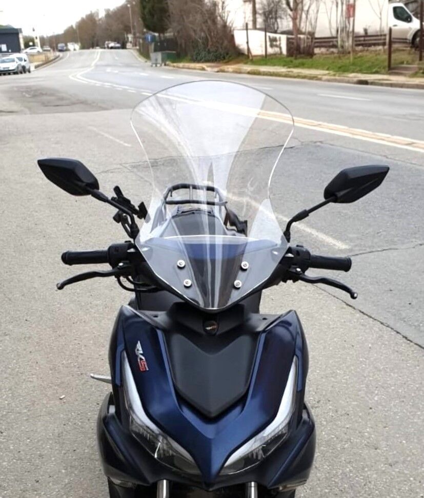 MOTOCAM Küba Vizy 50 Ön Cam 2025-2026 Model 54cm Şeffaf Renkli Sportif Model