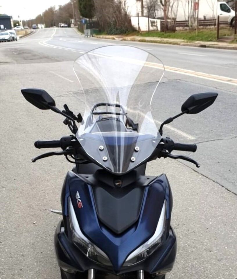 MOTOCAM Küba Vizy 50 Ön Cam 2025-2026 Model 54cm Şeffaf Renkli Sportif Model