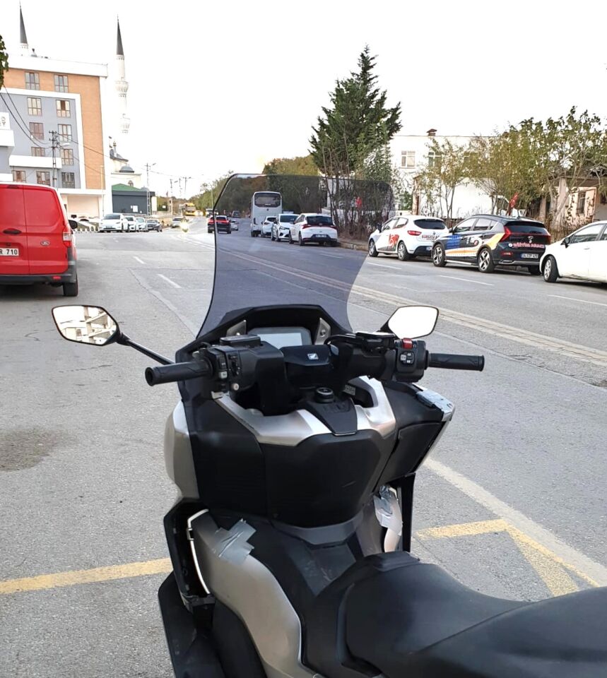 MOTOCAM Honda Forza NSS 750 Ön Cam 2021-2023 Model 60cm Füme Renkli 4mm