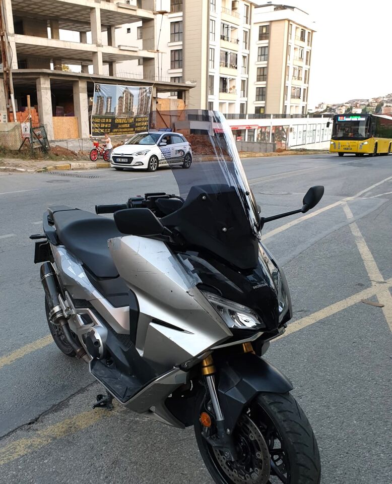 MOTOCAM Honda Forza NSS 750 Ön Cam 2021-2023 Model 60cm Füme Renkli 4mm