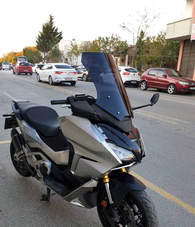 MOTOCAM Honda Forza NSS 750 Ön Cam 2021-2023 Model 60cm Siyah Renkli 4mm