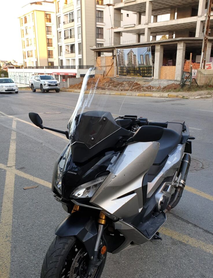 MOTOCAM Honda Forza NSS 750 Ön Cam 2021-2023 Model 60cm Şeffaf Renkli 4mm