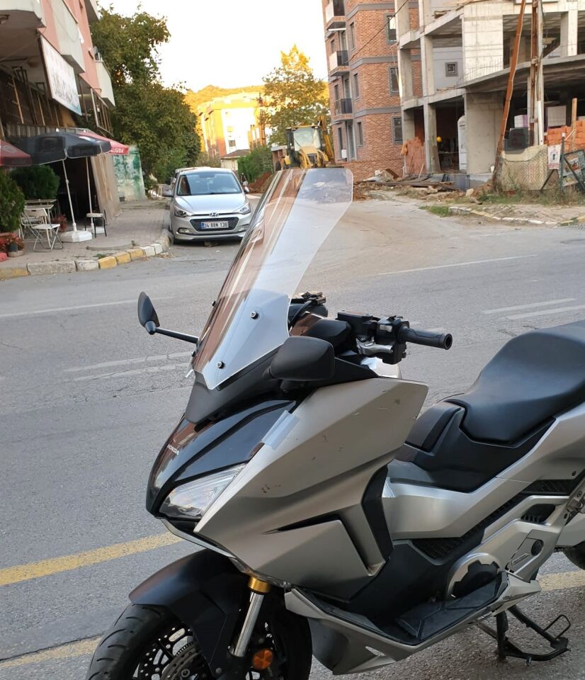 MOTOCAM Honda Forza NSS 750 Ön Cam 2021-2023 Model 60cm Şeffaf Renkli 4mm