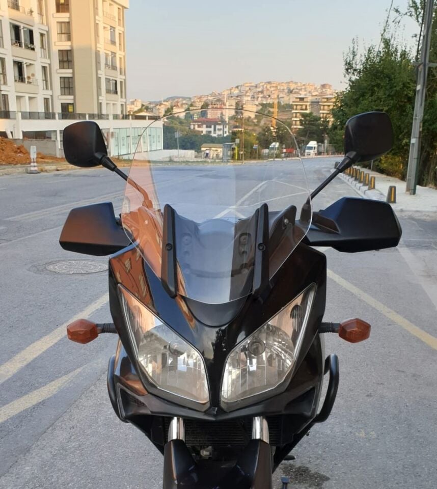 MOTOCAM Suzuki V-strom DL 650 Ön Cam 2004-2010 Model 45cm Şeffaf Renkli 4mm