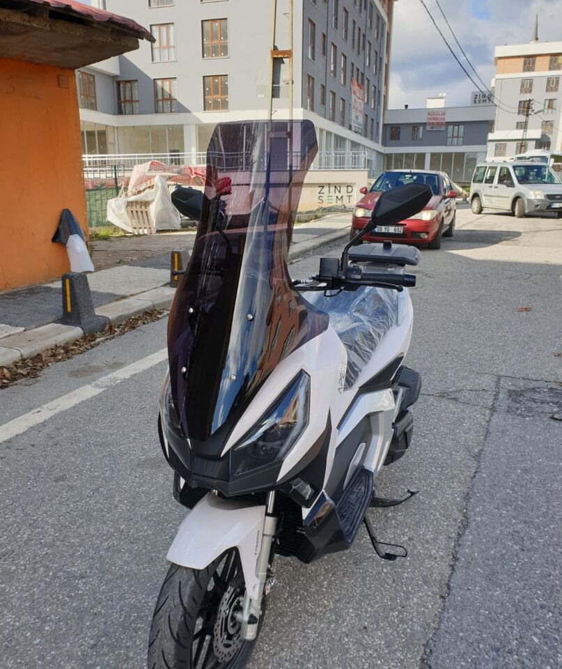 MOTOCAM Volta Apec Apx7 Ön Cam 2025-2026 Model 78cm Siyah Renkli 4mm UZUN
