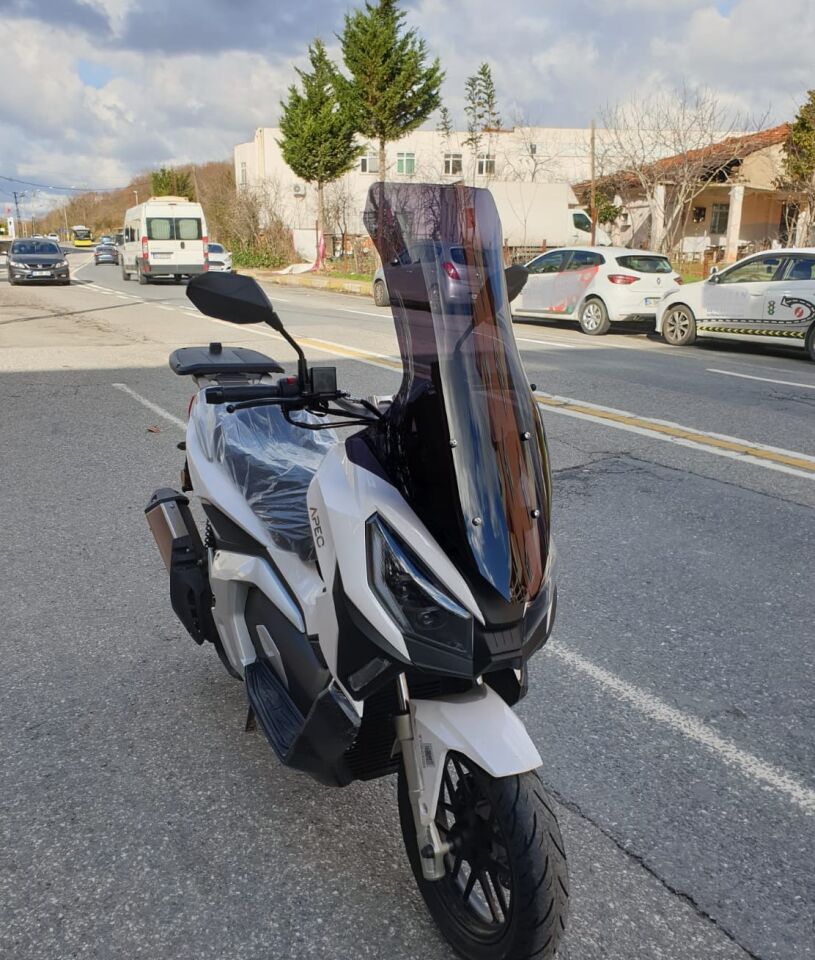 MOTOCAM Volta Apec Apx7 Ön Cam 2025-2026 Model 78cm Siyah Renkli 4mm UZUN