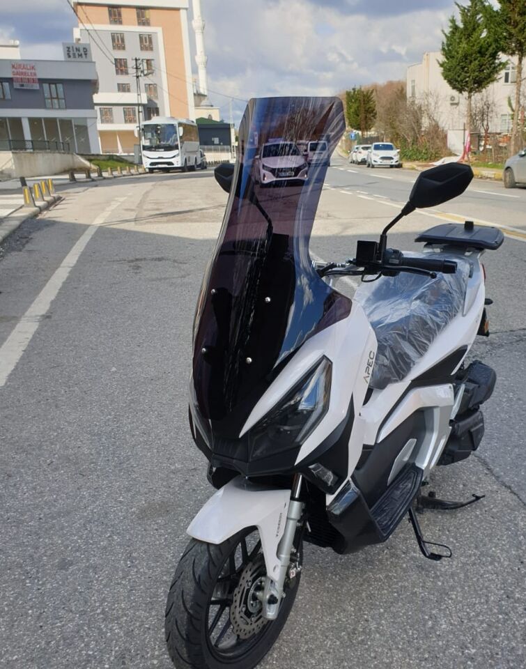 MOTOCAM Volta Apec Apx7 Ön Cam 2025-2026 Model 78cm Siyah Renkli 4mm UZUN