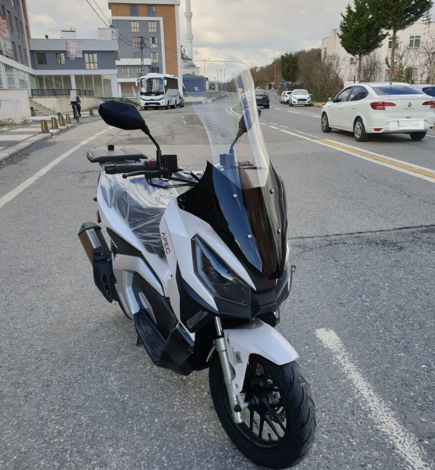 MOTOCAM Volta Apec Apx7 Ön Cam 2025-2026 Model 78cm Şeffaf Renkli 4mm UZUN