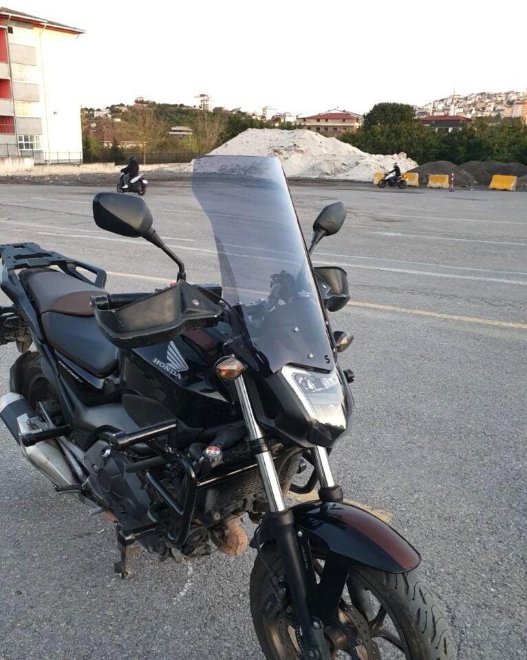 MOTOCAM Honda NC 700 750 S Ön Cam 2012-2020 Model 50cm Füme Renkli 4mm ORTA BOYLU