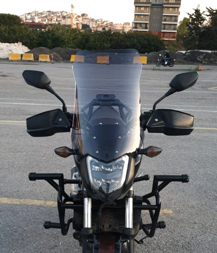 MOTOCAM Honda NC 700 750 S Ön Cam 2012-2020 Model 50cm Füme Renkli 4mm ORTA BOYLU