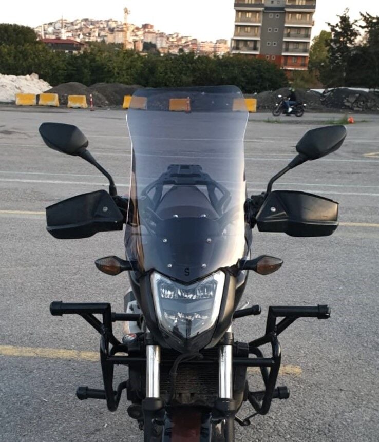 MOTOCAM Honda NC 700 750 S Ön Cam 2012-2020 Model 50cm Füme Renkli 4mm ORTA BOYLU