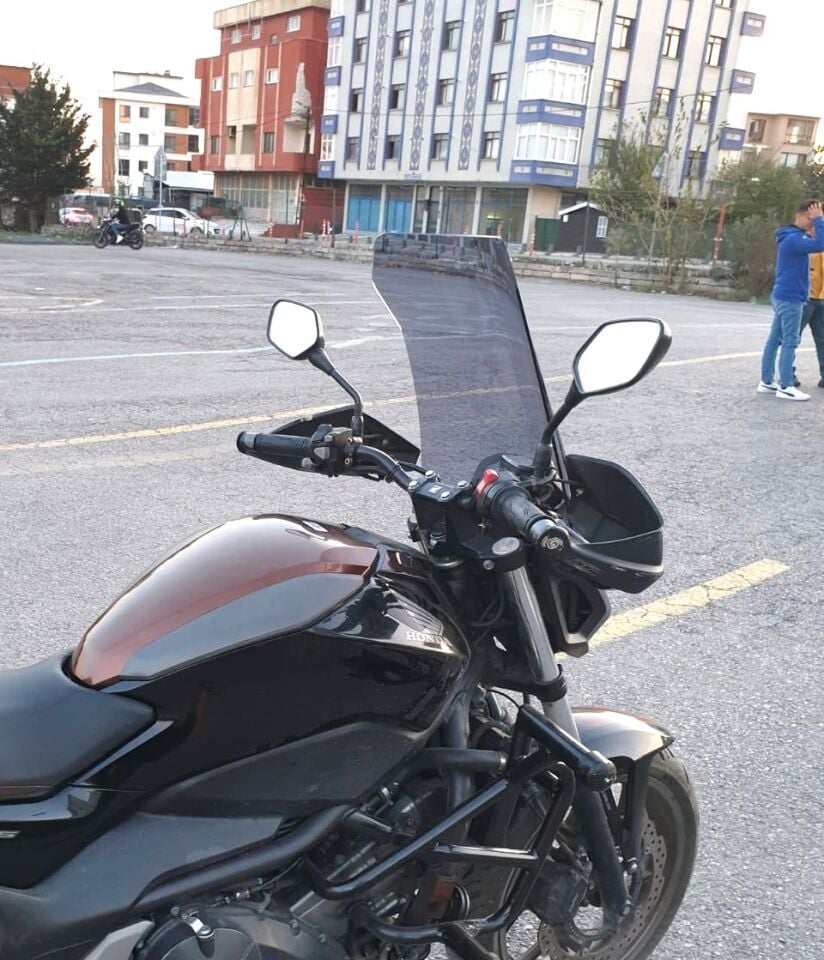 MOTOCAM Honda NC 700 750 S Ön Cam 2012-2020 Model 50cm Füme Renkli 4mm ORTA BOYLU