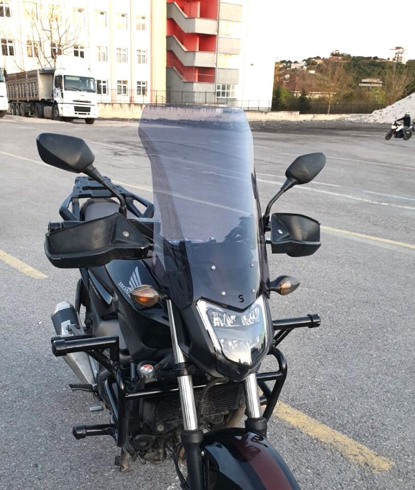 MOTOCAM Honda NC 700 750 S Ön Cam 2012-2020 Model 50cm Füme Renkli 4mm ORTA BOYLU