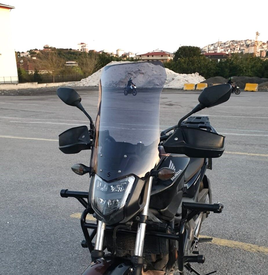 MOTOCAM Honda NC 700 750 S Ön Cam 2012-2020 Model 50cm Füme Renkli 4mm ORTA BOYLU