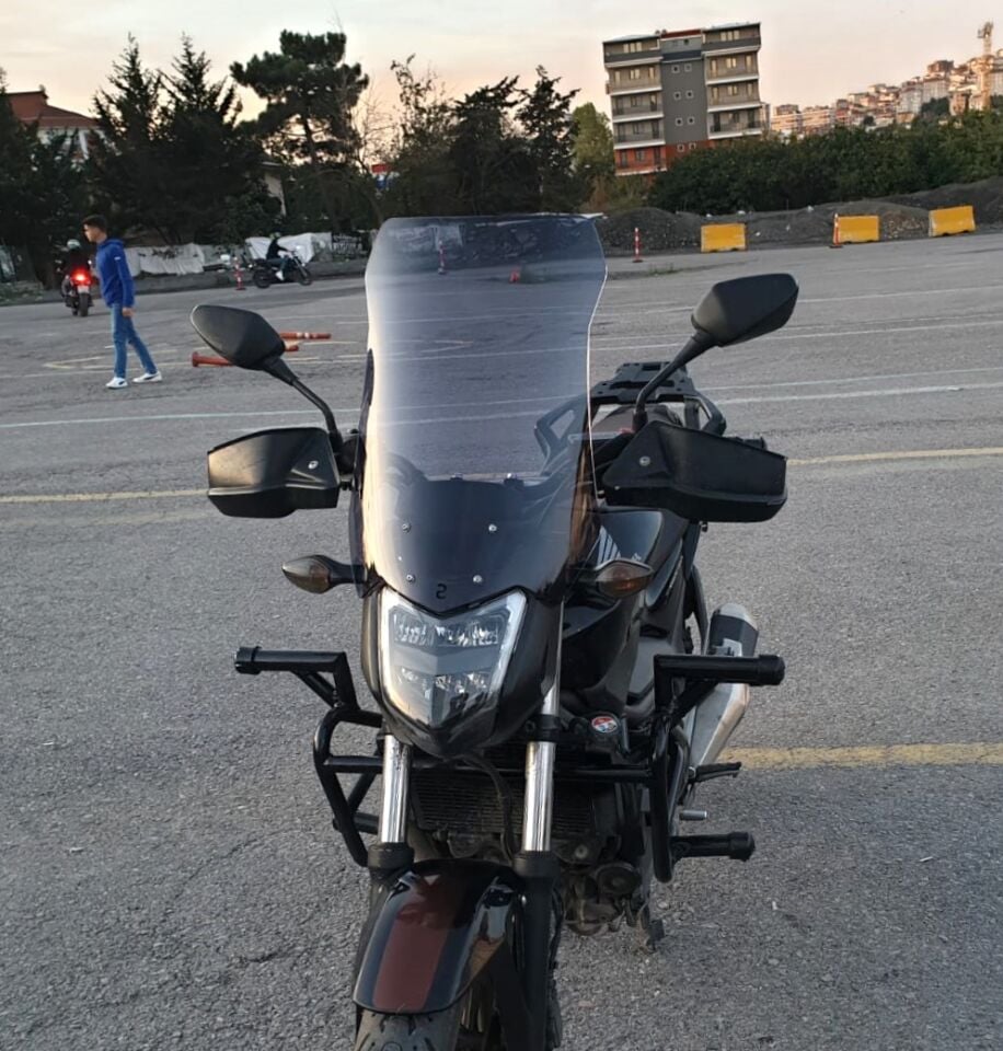 MOTOCAM Honda NC 700 750 S Ön Cam 2012-2020 Model 50cm Füme Renkli 4mm ORTA BOYLU