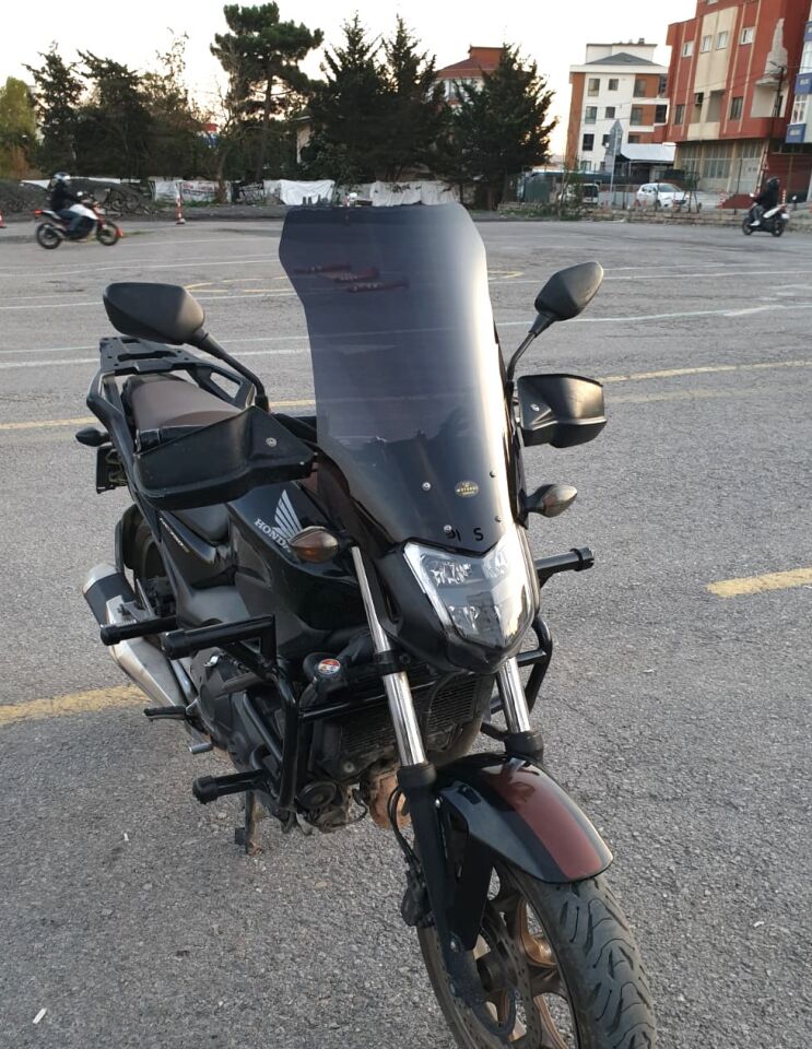 MOTOCAM Honda NC 700 750 S Ön Cam 2012-2020 Model 50cm Siyah Renkli 4mm ORTA BOYLU CAM