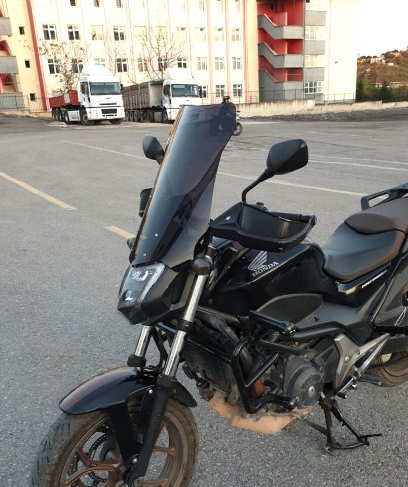 MOTOCAM Honda NC 700 750 S Ön Cam 2012-2020 Model 50cm Siyah Renkli 4mm ORTA BOYLU CAM