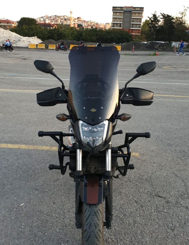 MOTOCAM Honda NC 700 750 S Ön Cam 2012-2020 Model 50cm Siyah Renkli 4mm ORTA BOYLU CAM