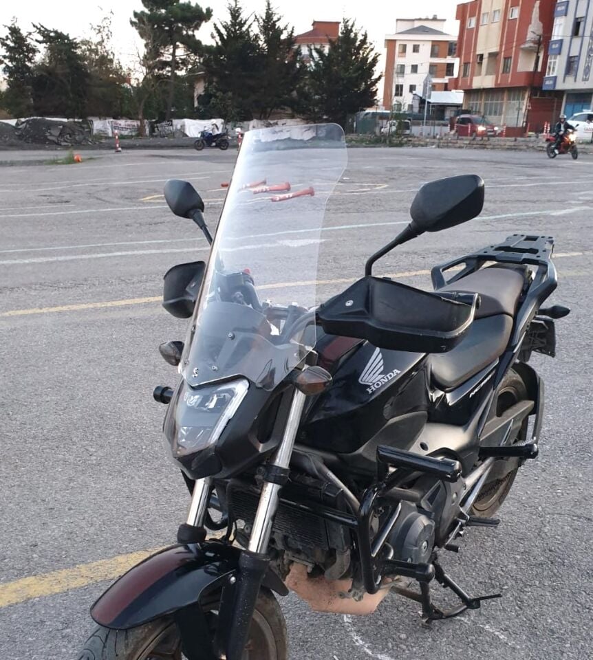 MOTOCAM Honda NC 700 750 S Ön Cam 2012-2020 Model 50cm Şeffaf Renkli 4mm ORTA BOYLU CAM