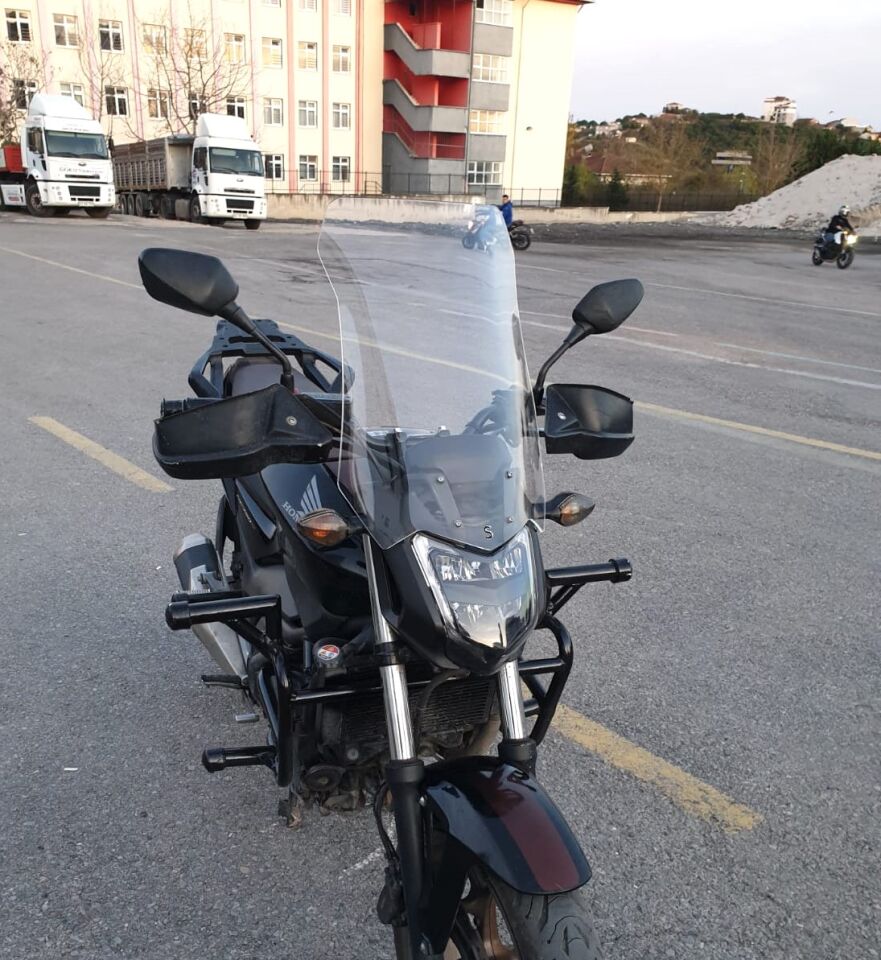 MOTOCAM Honda NC 700 750 S Ön Cam 2012-2020 Model 50cm Şeffaf Renkli 4mm ORTA BOYLU CAM