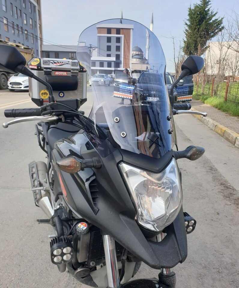MOTOCAM Honda NC 700 750 X Ön Cam 2012-2015 Model 50cm Füme Renkli 4mm ORTA BOYLU