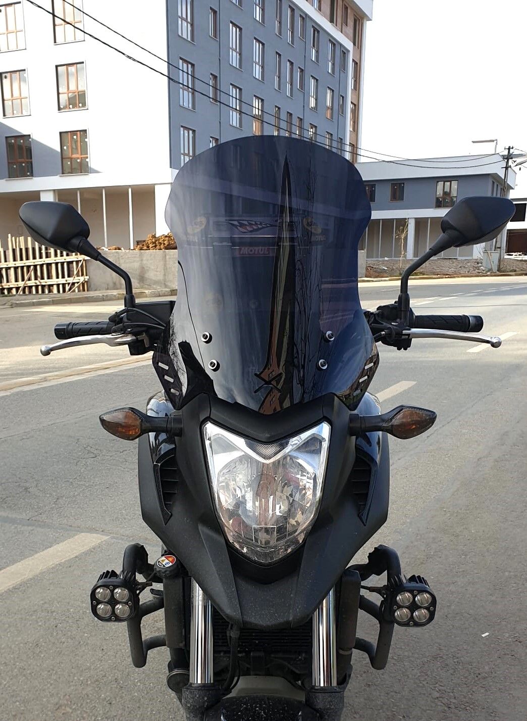 MOTOCAM Honda NC 700 750 X Ön Cam 2012-2015 Model 50cm Siyah Renkli 4mm ORTA BOYLU