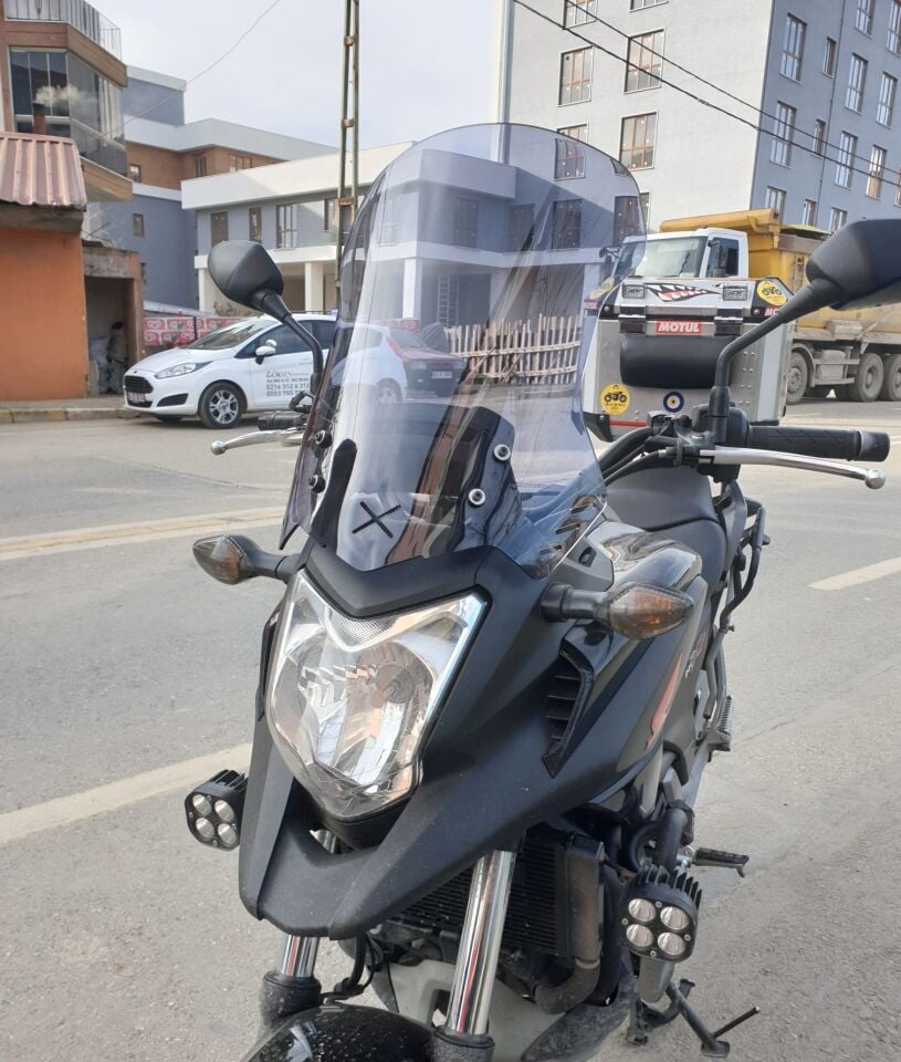 MOTOCAM Honda NC 700 750 X Ön Cam 2012-2015 Model 59cm Füme Renkli 4mm UZUN